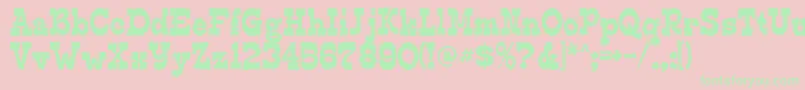 Edmundsdistressed Font – Green Fonts on Pink Background