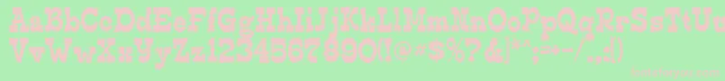 Edmundsdistressed Font – Pink Fonts on Green Background