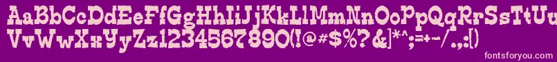 Edmundsdistressed Font – Pink Fonts on Purple Background