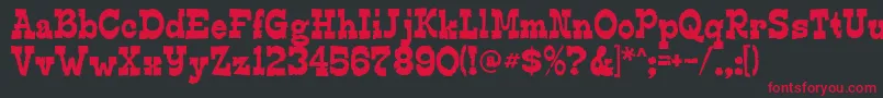 Edmundsdistressed Font – Red Fonts on Black Background