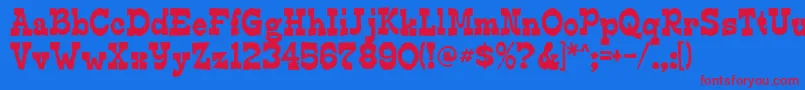 Edmundsdistressed Font – Red Fonts on Blue Background