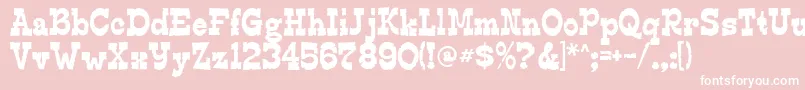 Edmundsdistressed Font – White Fonts on Pink Background