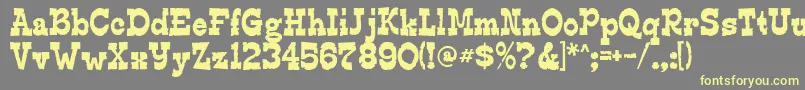 Edmundsdistressed Font – Yellow Fonts on Gray Background