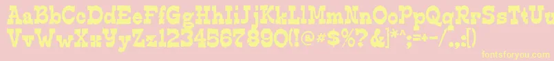 Edmundsdistressed Font – Yellow Fonts on Pink Background