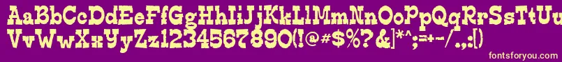 Edmundsdistressed Font – Yellow Fonts on Purple Background