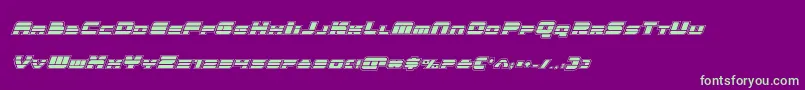 Quickenacadital Font – Green Fonts on Purple Background