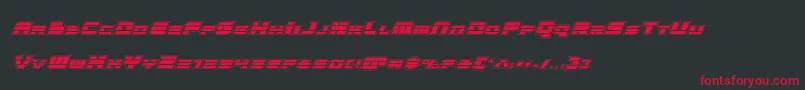 Quickenacadital Font – Red Fonts on Black Background