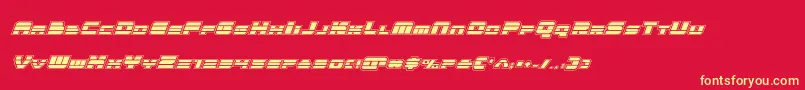 フォントQuickenacadital – 黄色の文字、赤い背景