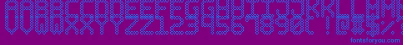 BubblePixel7 Font – Blue Fonts on Purple Background