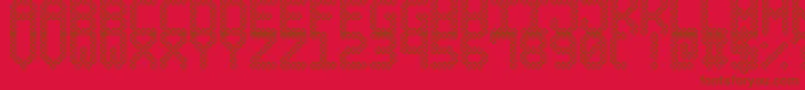 Police BubblePixel7 – polices brunes sur fond rouge