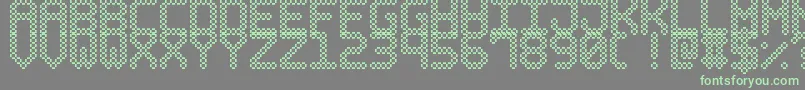 BubblePixel7-fontti – vihreät fontit harmaalla taustalla