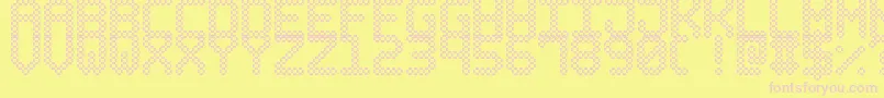 BubblePixel7 Font – Pink Fonts on Yellow Background