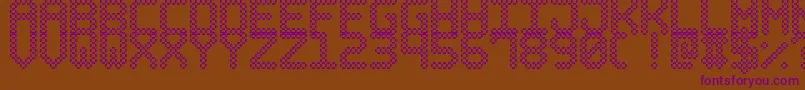 BubblePixel7 Font – Purple Fonts on Brown Background