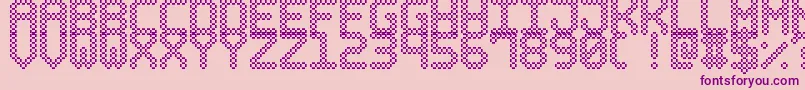 BubblePixel7 Font – Purple Fonts on Pink Background