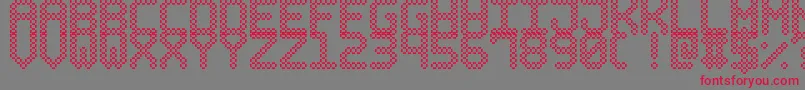 BubblePixel7 Font – Red Fonts on Gray Background