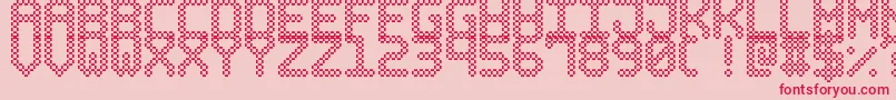 BubblePixel7 Font – Red Fonts on Pink Background