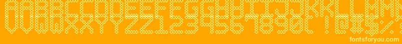 BubblePixel7 Font – Yellow Fonts on Orange Background