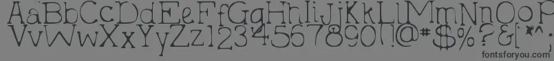 DjbHollyTyped2Much Font – Black Fonts on Gray Background