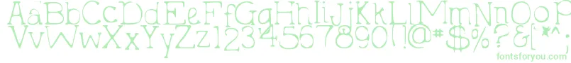 Czcionka DjbHollyTyped2Much – zielone czcionki