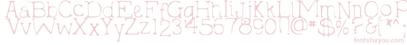 DjbHollyTyped2Much Font – Pink Fonts on White Background