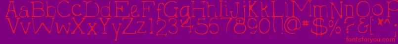 Más sobre la fuente DjbHollyTyped2Much fuente DjbHollyTyped2Much – Fuentes Rojas Sobre Fondo Morado