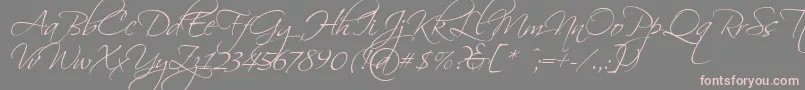 Scriptina Font – Pink Fonts on Gray Background