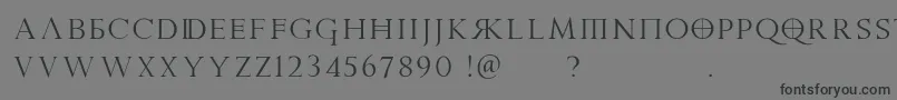 Шрифт PraetoriaD – чёрные шрифты на сером фоне