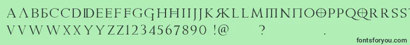 PraetoriaD Font – Black Fonts on Green Background