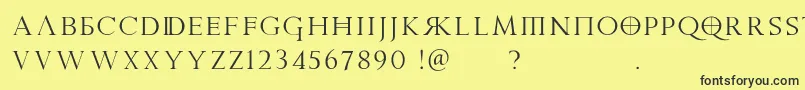 Шрифт PraetoriaD – чёрные шрифты на жёлтом фоне