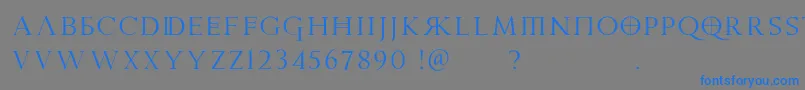 PraetoriaD Font – Blue Fonts on Gray Background