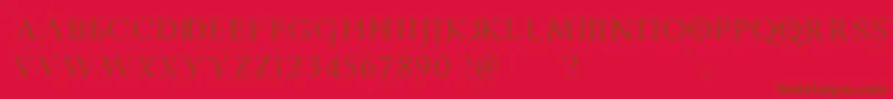 PraetoriaD Font – Brown Fonts on Red Background