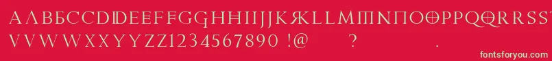 Шрифт PraetoriaD – зелёные шрифты на красном фоне