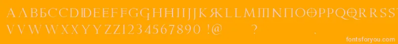 フォントPraetoriaD – オレンジの背景にピンクのフォント