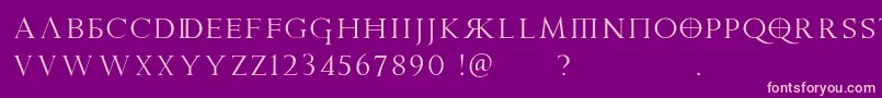 PraetoriaD Font – Pink Fonts on Purple Background