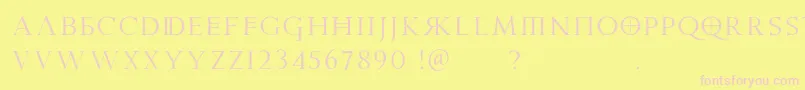 PraetoriaD Font – Pink Fonts on Yellow Background