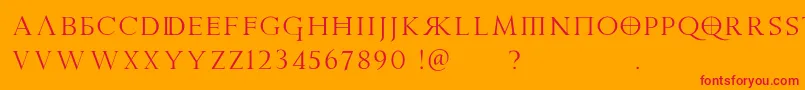 Шрифт PraetoriaD – красные шрифты на оранжевом фоне