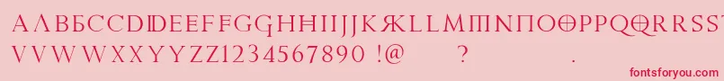 PraetoriaD Font – Red Fonts on Pink Background