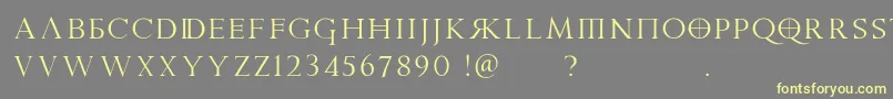 Шрифт PraetoriaD – жёлтые шрифты на сером фоне