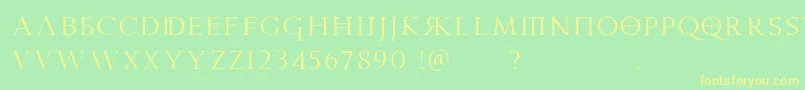 PraetoriaD Font – Yellow Fonts on Green Background