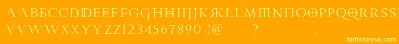 More about PraetoriaD Font PraetoriaD Font – Yellow Fonts on Orange Background