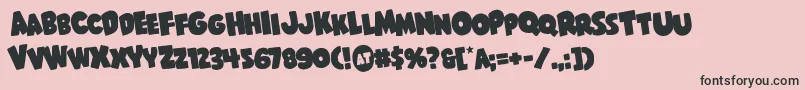 Shablagoorotate Font – Black Fonts on Pink Background