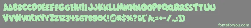 Shablagoorotate-Schriftart – Grüne Schriften auf grauem Hintergrund