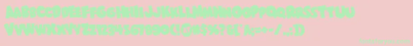 Shablagoorotate Font – Green Fonts on Pink Background