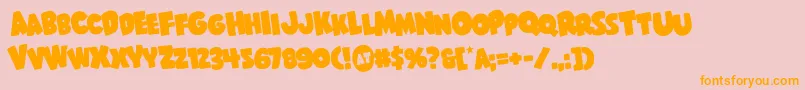 Shablagoorotate Font – Orange Fonts on Pink Background