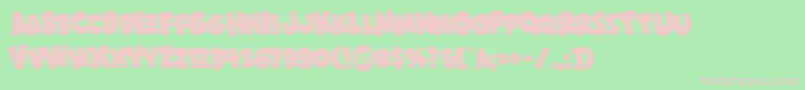 Shablagoorotate Font – Pink Fonts on Green Background