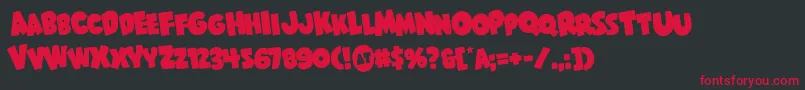 Shablagoorotate Font – Red Fonts on Black Background