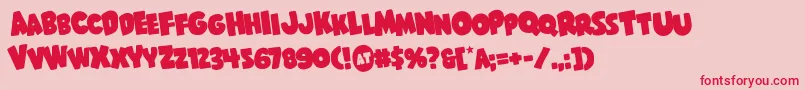 Shablagoorotate Font – Red Fonts on Pink Background