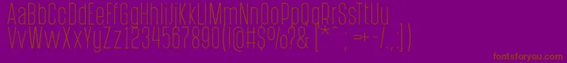 PostscriptumLight Font – Brown Fonts on Purple Background