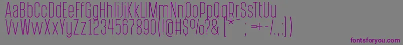 PostscriptumLight Font – Purple Fonts on Gray Background