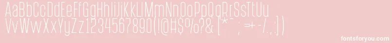 フォントPostscriptumLight – ピンクの背景に白い文字
